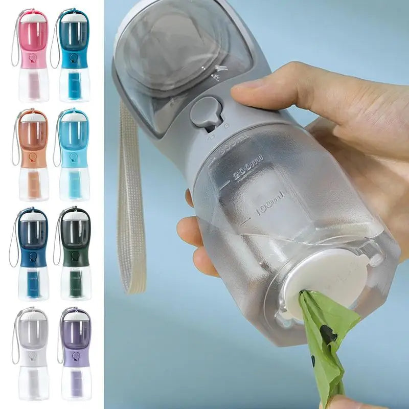 Dog Water Cup Drinking Food Garbage Bag Three-in-one